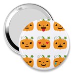 Halloween Pumpkin Emojis 3  Handbag Mirror