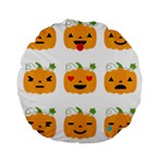 Halloween Pumpkin Emojis Standard 15  Premium Round Cushion 