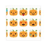 Halloween Pumpkin Emojis Small Satin Scarf (Square)