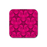 Halloween Baphomet Rubber Coaster (Square)