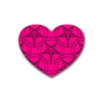 Halloween Baphomet Rubber Heart Coaster (4 pack)