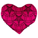 Halloween Baphomet Large 19  Premium Heart Shape Cushion