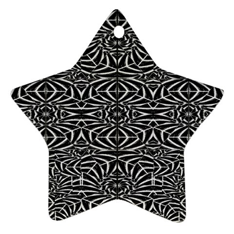 Black and White Tribal Pattern Star Ornament (Two Sides)  from ArtsNow.com Front