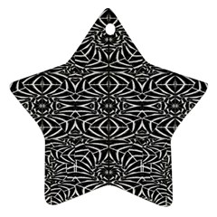 Black and White Tribal Pattern Star Ornament (Two Sides)  from ArtsNow.com Front