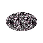 Pink Leopard Print Sticker Oval (100 pack)