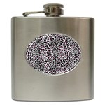 Pink Leopard Print Hip Flask (6 oz)