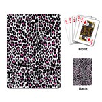 Pink Leopard Print Playing Cards Single Design