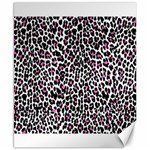 Pink Leopard Print Canvas 8  x 10 