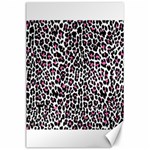 Pink Leopard Print Canvas 24  x 36 