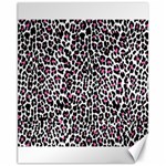 Pink Leopard Print Canvas 11  x 14 