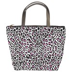 Pink Leopard Print Bucket Bag