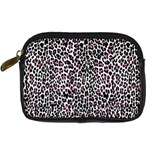 Pink Leopard Print Digital Camera Leather Case