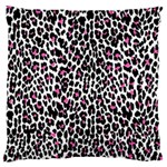 Pink Leopard Print Large Cushion Case (One Side)