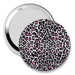 Pink Leopard Print 3  Handbag Mirror