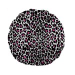 Pink Leopard Print Standard 15  Premium Round Cushion 