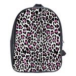 Pink Leopard Print School Bag (XL)