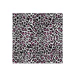 Pink Leopard Print Satin Bandana Scarf