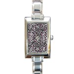 Pink Leopard Print Rectangle Italian Charm Watch