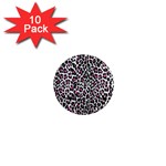 Pink Leopard Print 1  Mini Magnet (10 pack) 