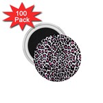 Pink Leopard Print 1.75  Magnet (100 pack) 