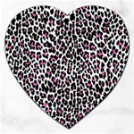 Pink Leopard Print Jigsaw Puzzle (Heart)