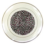 Pink Leopard Print Porcelain Plate