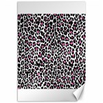 Pink Leopard Print Canvas 12  x 18 