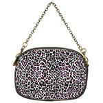 Pink Leopard Print Chain Purse (One Side)