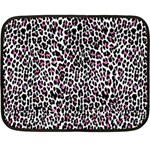 Pink Leopard Print Double Sided Fleece Blanket (Mini)