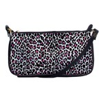 Pink Leopard Print Shoulder Clutch Bag