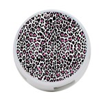 Pink Leopard Print 4-Port USB Hub (Two Sides)