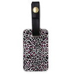 Pink Leopard Print Luggage Tag (one side)