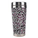 Pink Leopard Print Stainless Steel Travel Tumbler