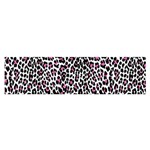 Pink Leopard Print Satin Scarf (Oblong)