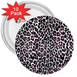 Pink Leopard Print 3  Button (10 pack)