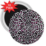 Pink Leopard Print 3  Magnet (10 pack)