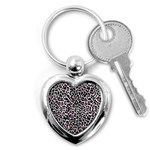 Pink Leopard Print Key Chain (Heart)