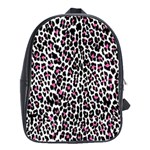 Pink Leopard Print School Bag (Large)