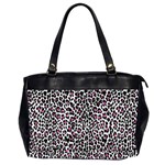 Pink Leopard Print Oversize Office Handbag (2 Sides)