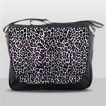 Pink Leopard Print Messenger Bag