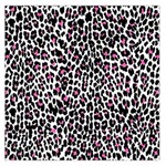 Pink Leopard Print Large Satin Scarf (Square)