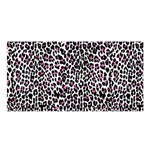 Pink Leopard Print Satin Shawl