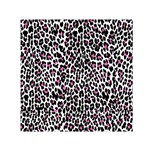 Pink Leopard Print Small Satin Scarf (Square)