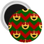 Christmas Heart Eye Emoji 3  Magnet