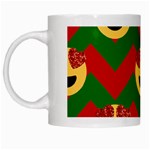 Christmas Heart Eye Emoji White Mug