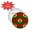 Christmas Heart Eye Emoji 1.75  Button (10 pack) 