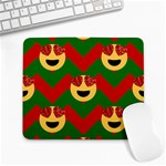 Christmas Heart Eye Emoji Large Mousepad