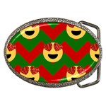 Christmas Heart Eye Emoji Belt Buckle