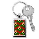 Christmas Heart Eye Emoji Key Chain (Rectangle)