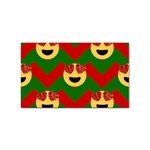 Christmas Heart Eye Emoji Sticker (Rectangular)